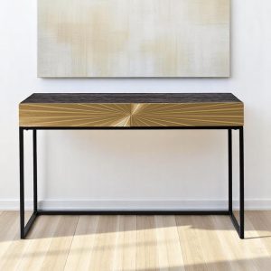 Swoon Ziggy Desk - Brass and Black