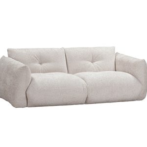 Neutral Upholstered Cream 3 Seater Sofa