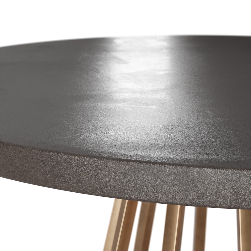 Brass and concrete resin dining table 2