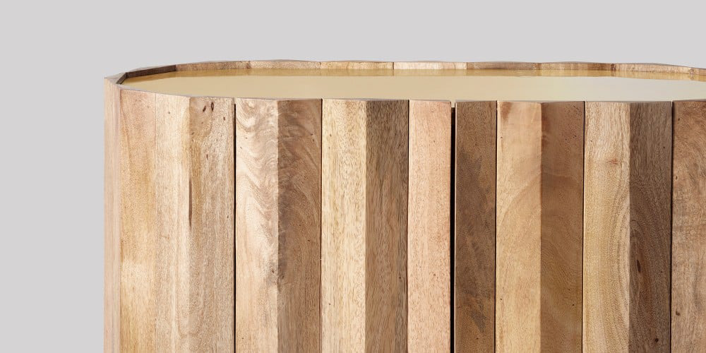 Swoon Editions cabinet in light mango wood.