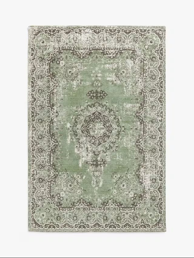 Green Jaipur indoor strong cotton blend rug W120cm x L180cm