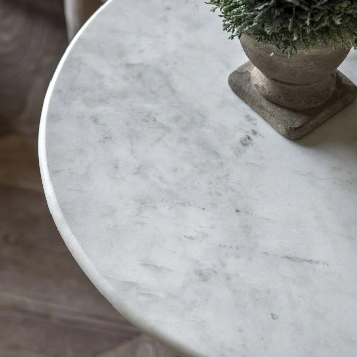 grey smoked glass and marble side table