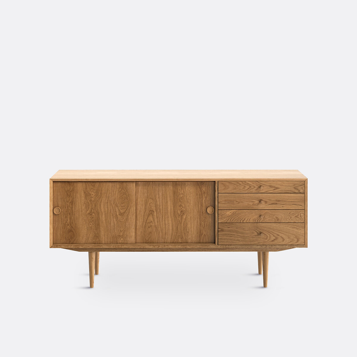 Mid century oak sideboard 2 doors, 4 drawers
