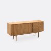 Mid century oak sideboard 2 doors, 4 drawers