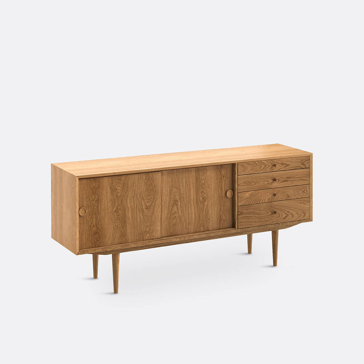 Mid century oak sideboard 2 doors, 4 drawers
