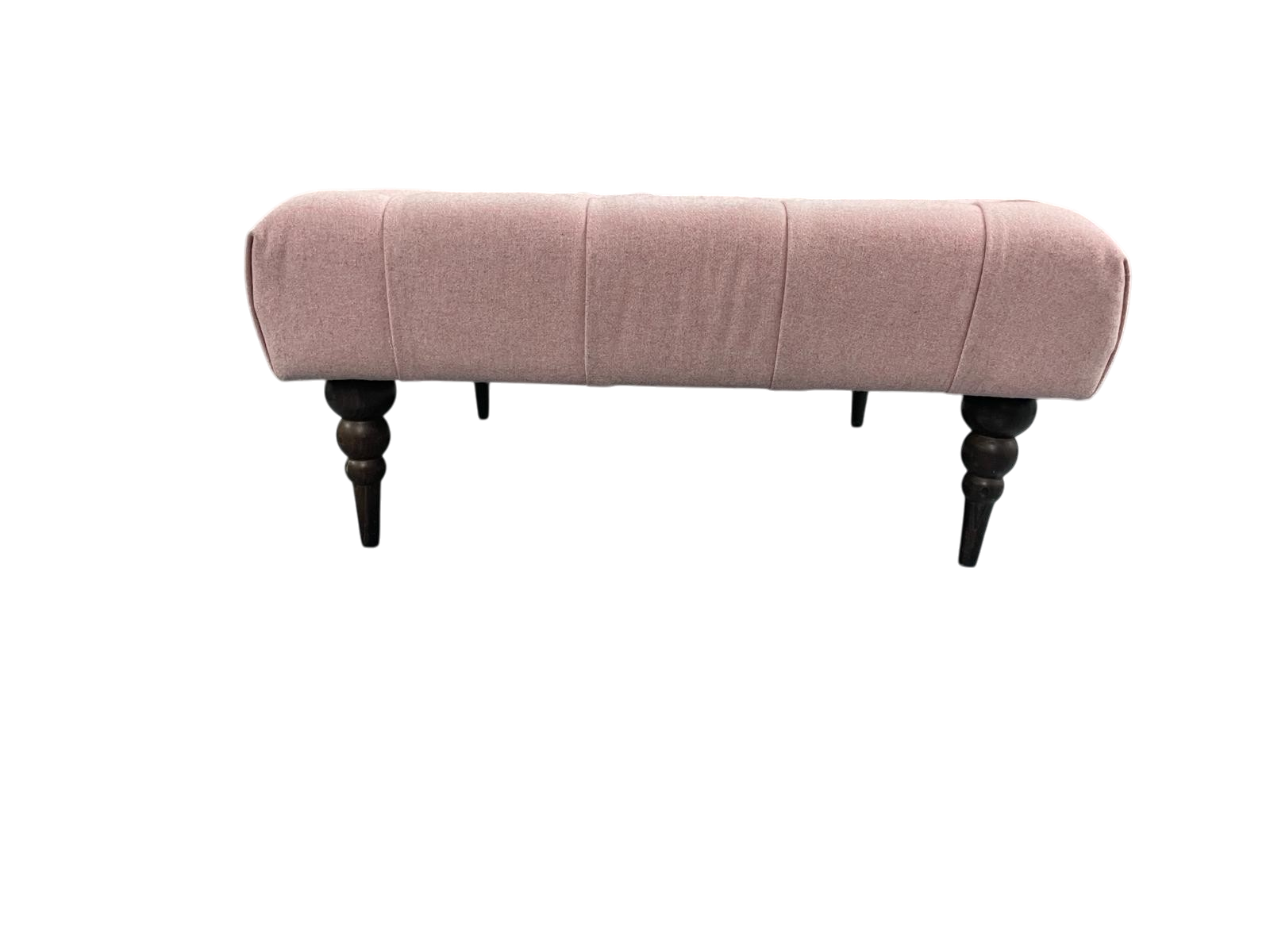pink button-tufted upholstery footstool