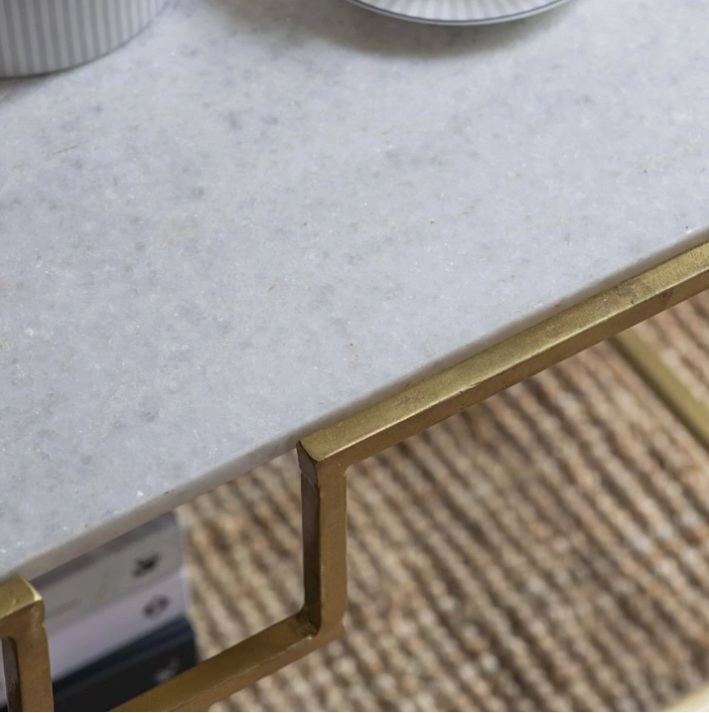 Atkin & Thyme_Gatsby Coffee Table_2 Marble and brass coffee table