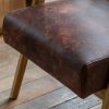 Brown leather armchair