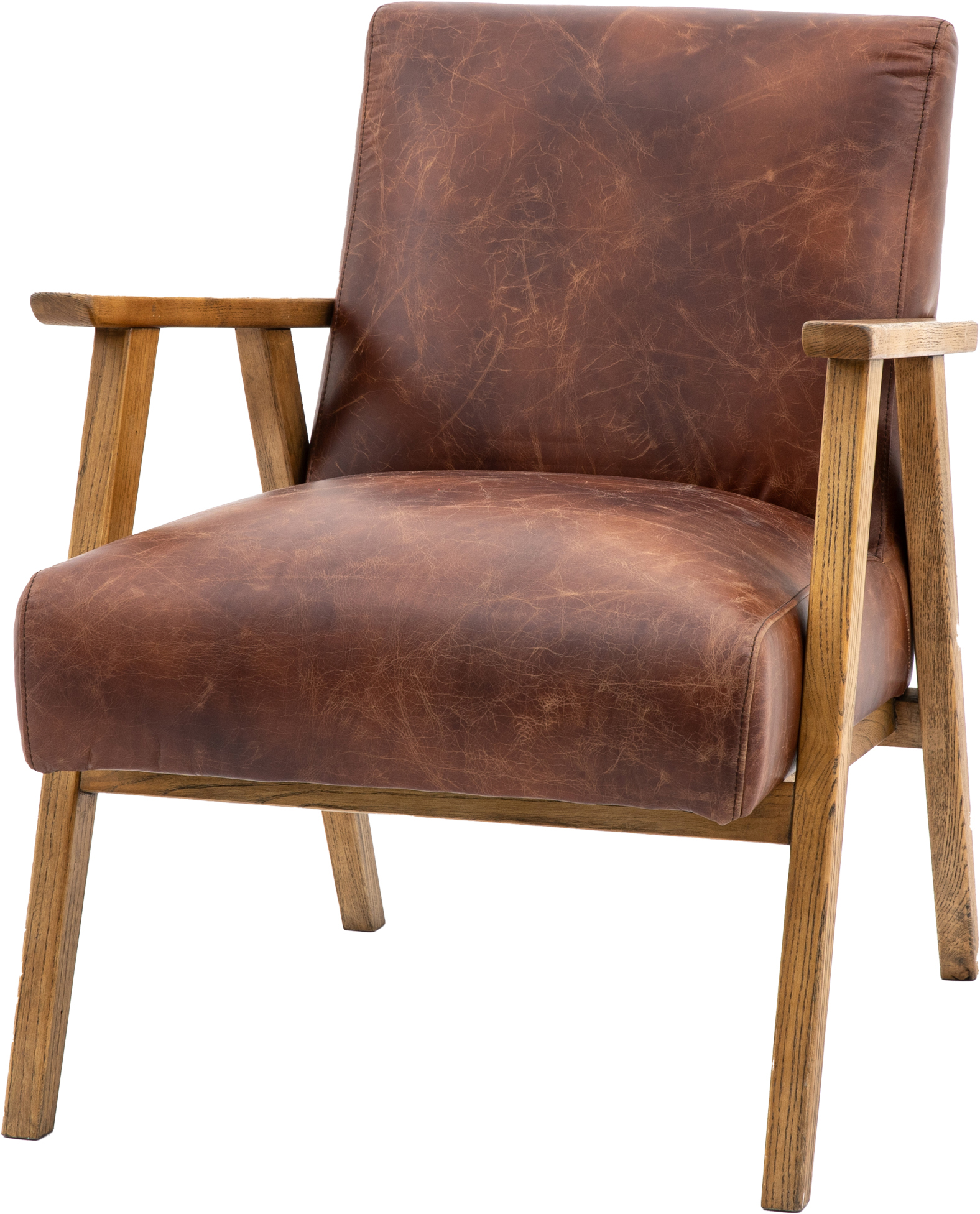 Gallery Direct Neyland Brown Leather Armchair_6 Brown leather armchair