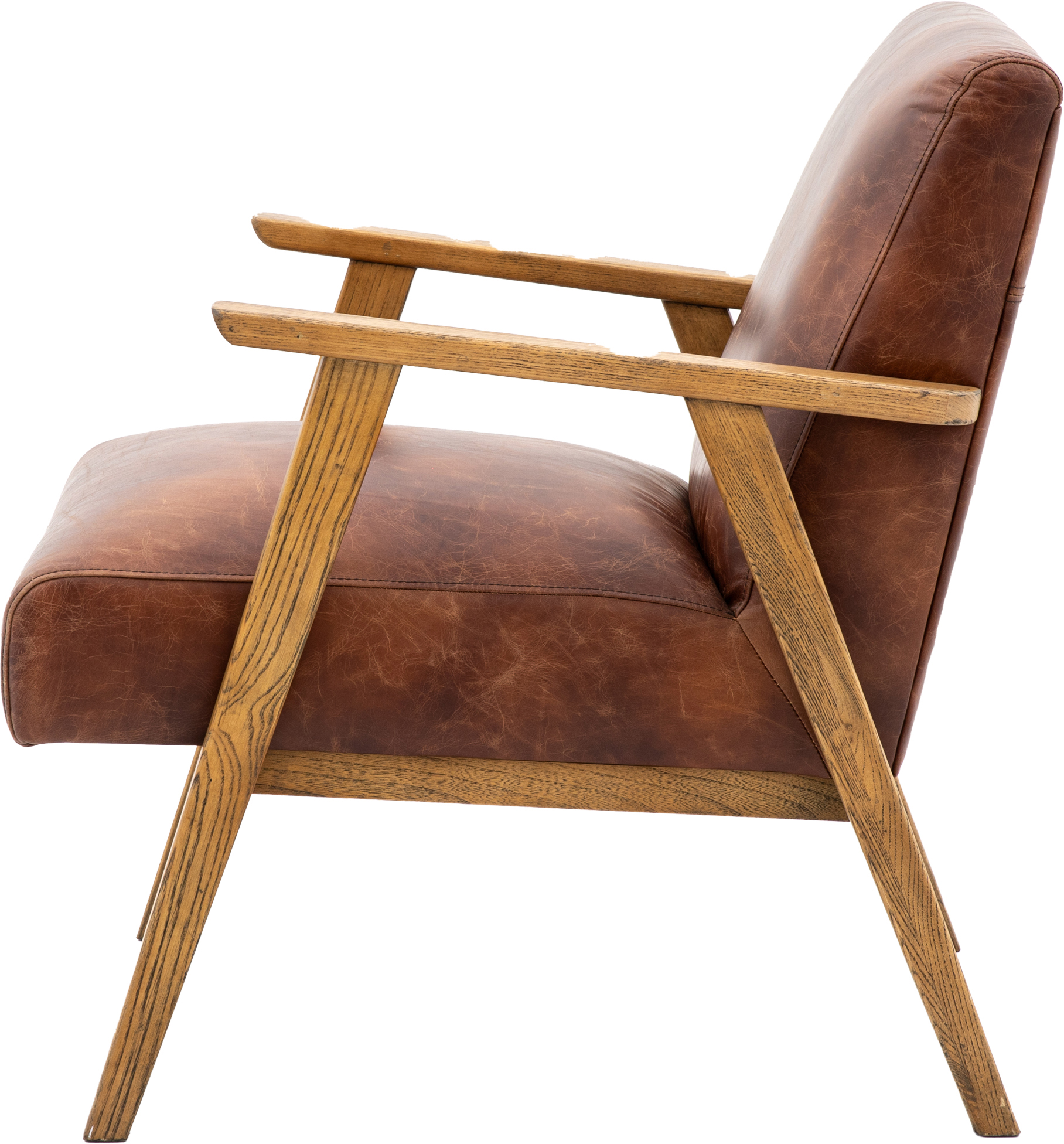 Gallery Direct Neyland Brown Leather Armchair_7 Brown leather armchair