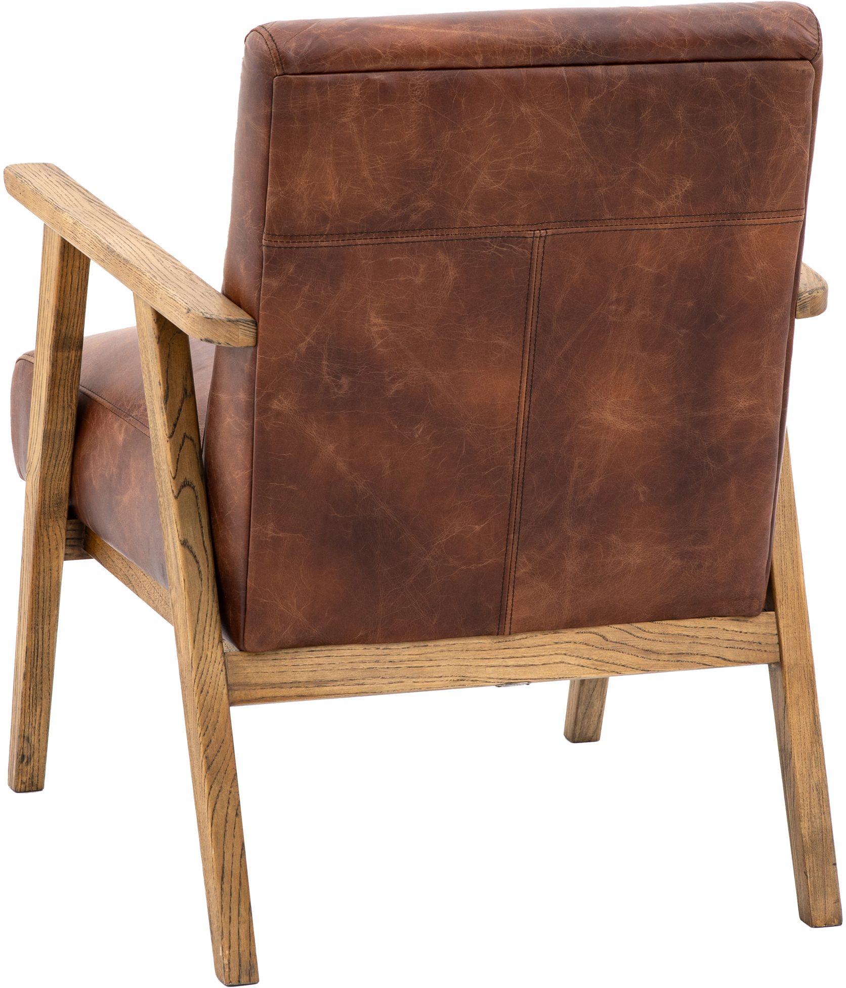 Gallery Direct Neyland Brown Leather Armchair_8 Brown leather armchair