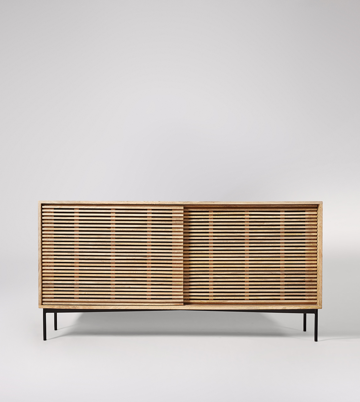 Swoon Editions Weaving Cabinet_1 Weaving Mango Wood Sideboard by Swoon Editions — natural woven front detail