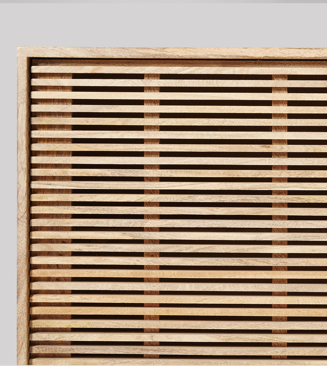 Swoon Editions Weaving Cabinet_7 Weaving Mango Wood Sideboard by Swoon Editions — natural woven front detail
